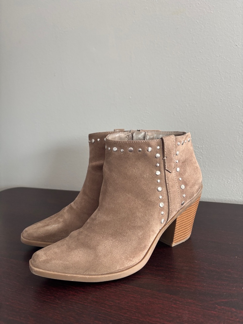 a.n.a Taupe Studded Ankle Booties - Picture 2 of 14